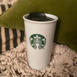 Starbucks Original White Travel Cup With Lid